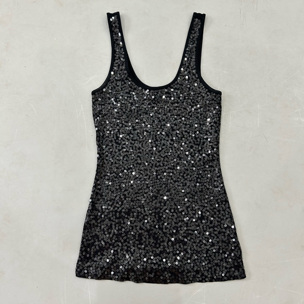 Black Sequin top